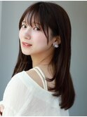 大人可愛い20代30代40代◎レイヤー縮毛矯正ストレートヘア