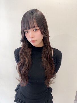 ガルボヘアー 心斎橋店(garbohair) プルエクステ心斎橋エクステ暗髪ロングウェーブ巻き