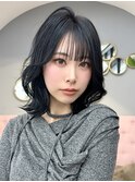 オリーブグレー/ココアベージュ/クラゲヘアー/レイヤーボブ