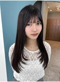 韓国ヘア/レイヤーカット/前髪/顔まわり/ラベンダー/グレージュ