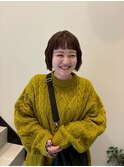 ナチュラルウェーブショートボブ