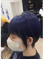 クール ヘアリズム 上田店(COOL Hair rhythm)&nbsp;ネイビーカラーショートヘアー