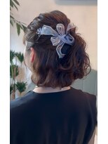 ルネシミズ(Rune shimizu)&nbsp;お呼ばれヘア/ハーフアップアレンジ/ボブヘアアレンジ