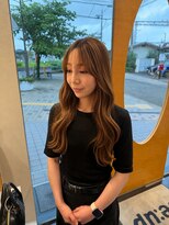 ビーアップヘアー(be:up hair)&nbsp;艶ロング×ブリーチハイライト美髪