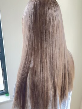 エクファ ヘア シェリル 草津 南草津店(ex-fa hair cherir) ミルクティーブロンド/ダークブルー/デジタルパーマ/南草津