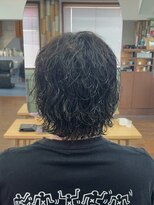 フラッシュパック(FLASH PACK)&nbsp;サーフカール/ミディアムメンズパーマ/メンズボブ/波巻き