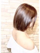 バーニー ヘア ラウンジ(Burny hair lounge)&nbsp;☆ソフトブルュージュ切りっぱなしボブ☆