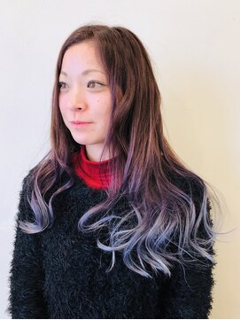 リタ ヘアメイク(Rita hair make) lavender ash × white colour **