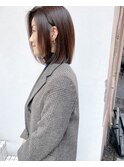 マロンブラウン_ココアブラウン,フリンジウェーブ