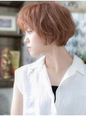 外国人風マロンベージュくせ毛風ボブショートb上尾10代20代30代