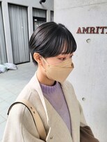 アムリタ 三鷹(AMRITA)&nbsp;耳掛け黒髪ショートボブ