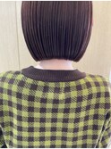 ぱつっとボブ　アッシュブラウン　ミニボブ　草加