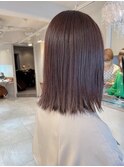 ピンクブラウン ブリーチなし 切りっぱなし sn