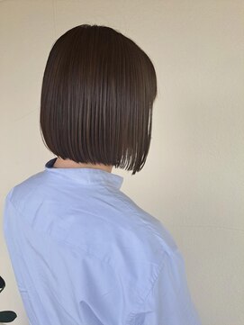 トップヘアスパアンドリゾート 鳴海(TOP HAIR spa&resort) パツッとボブ×オリーブベージュ/カーキベージュ/20代30代40代