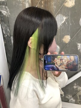 トーキョー オタクヘアー(TOKYO OTAKU HAIR) ▼あんスタ 巴日和 推しカラー イヤリングカラー ライムイエロー