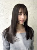 ◎小顔 美髪 暗髪グレージュ ワンカール フェイスレイヤーカット