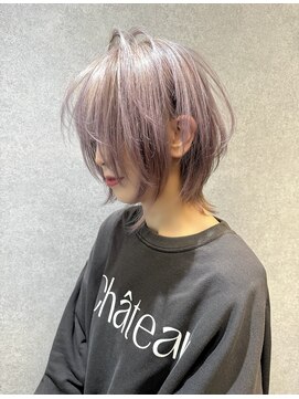 リラス 博多(rilas) ラベンダーベージュ　ダブルカラー　ハイトーンカラー