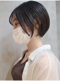 横浜西口レディースショートボブ前髪あり顔周りレイヤー