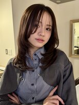 トリッカ 銀座(tricca)&nbsp;顔周りレイヤー/似合わせカット/ブラウンカラー