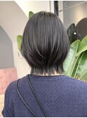 @morii_sandボブウルフ/黒髪/ネビージュ/小顔/ワンレン/大阪梅田