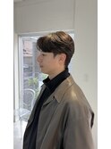 センターパート/ダウンパーマ