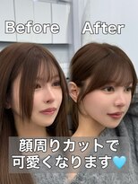 アマトウキョウ 表参道(AMA TOKYO)&nbsp;レイヤーカット 韓国ヘア 顔周りカット高島大登