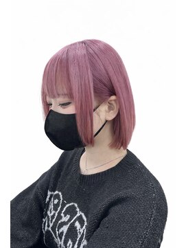 ヘア ポジション HAIR Position 本荘店 ピンクカラー　ボブ　◎