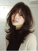 ノラ シブヤ(NORA)&nbsp;小顔ミディアムパーマミディアムデジタルパーマボブパーマ前髪