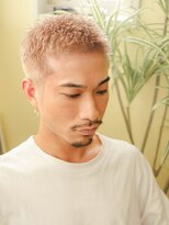 サンディーズバーバーショップ(Sandees) ハイトーンダブルカラー/ピンクベージュ/スパイキーショート