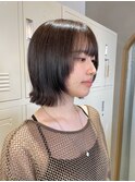 @ ショート/オリーブベージュ/ボブ/30代40代50代/横浜
