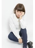 【keep hair design】エアリーラウンドボブ×ミントアッシュ