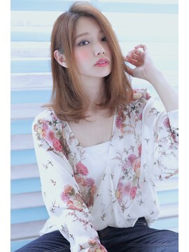 オウル(Owll) 【DISHEL】大人カワイイ☆ハイ透明感カラーひし形耳掛けセミディ