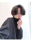 前髪長めマッシュウルフ