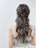 華やかハーフアップ