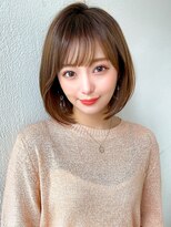 アフロート ディル(AFLOAT D'L)&nbsp;大人かわいい ワンレンボブ 前下がりボブ うぶバング