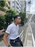 スキンフェードツイストスパイラルサイドパート