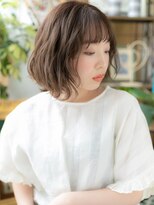 カバーヘア ブリス 川口(COVER HAIR bliss)&nbsp;■オン眉くせ毛風ボブウルフこなれミディ208★川口20代30代40代