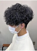 波巻きプードルパーマ/ツイストスパイラル/ツーブロックマッシュ