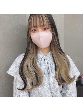 ロンド 表参道店(Lond) インナーカラー/イヤリングカラー/ミルクティーベージュ/ボブ