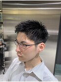 メンズバーバー眉毛ベリーショート束感フェードF