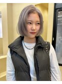 ケアカラーダブルカラー透明感カラーボブ似合わせカット
