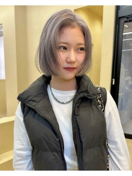 スニュウ(snuw) ケアカラーダブルカラー透明感カラーボブ似合わせカット