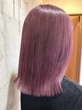 ミルヘアデザイン(mil hair design) ダブルカラーピンクベージュピンクブラウンカラーレイヤーカット