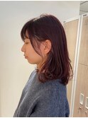 大人可愛い20代30代40代◎魅力倍増しカールシアーカラーセミディ