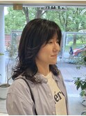 ふんわりミディアムパーマ