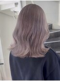 ダブルカラーミルクティーベージュレイヤーカット韓国ヘア