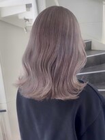 リア(riah) ダブルカラーミルクティーベージュレイヤーカット韓国ヘア