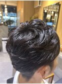 パーマ風メンズショート