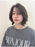 シアーグレージュ/ショートレイヤー
