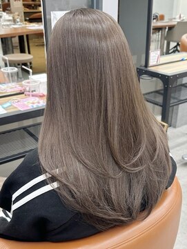 ケーツー エム 京都ラクエ(k-two emu) まろベージュカラー*レイヤーカット*ロングヘア*髪質改善*美髪